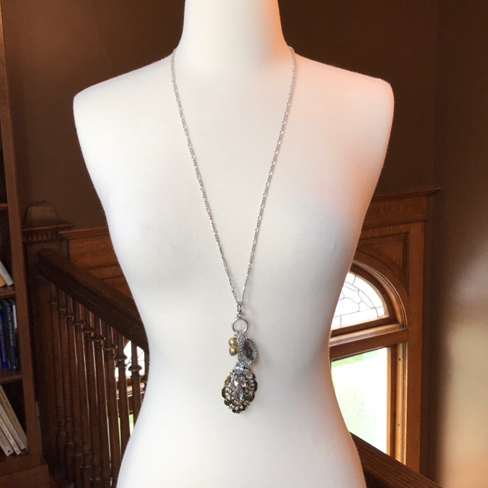 Gold and silver necklace